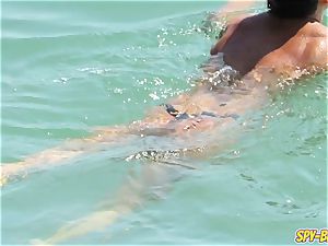 thick boobs unexperienced Beach cougars - spycam Beach movie